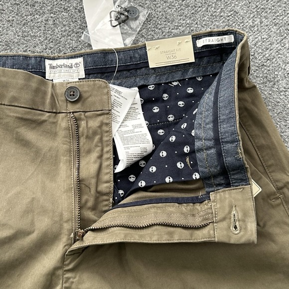 Timberland Shorts Mens 36 Brown Straight Fit Stretch Chino Flat Front Casual - Picture 11 of 14